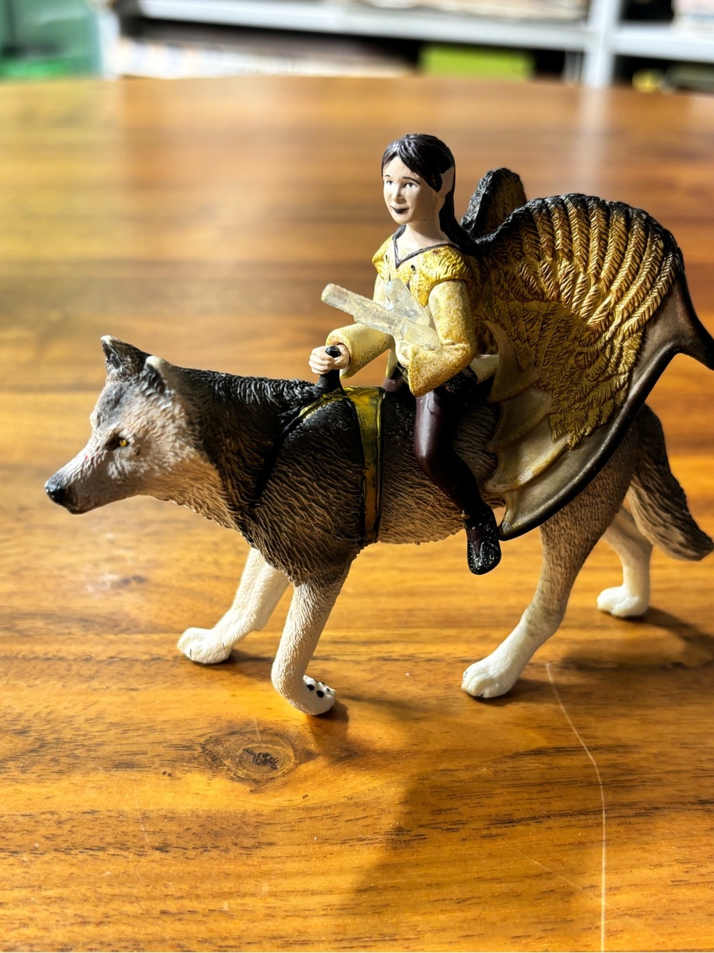 Retired Schleich Bayala Jaro Wolf Rider Figure #70412 Excellent Condition